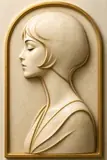 Kiki ivory and gold relief